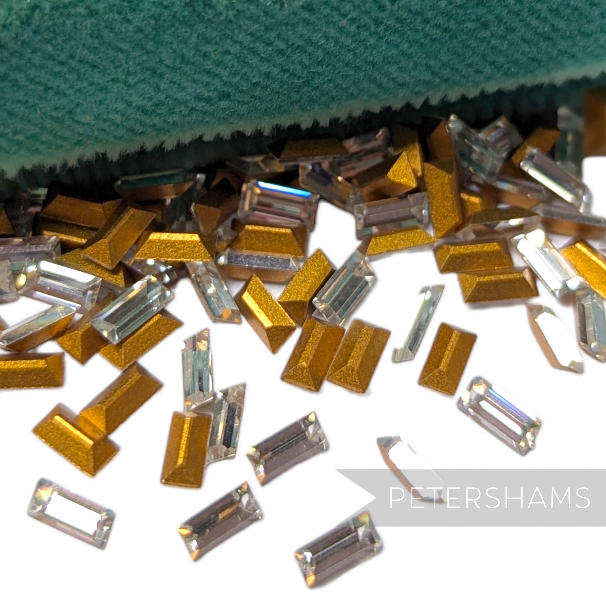 Vintage 1970/80's 5x3mm Rectangle Faceted Crystals - Approx. 144