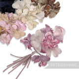 'Regina' Velvet & Organza Hydrangea Millinery Flower Mount