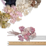 'Regina' Velvet & Organza Hydrangea Millinery Flower Mount