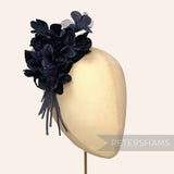 'Regina' Velvet & Organza Hydrangea Millinery Flower Mount