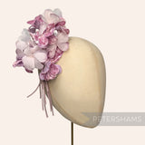 'Regina' Velvet & Organza Hydrangea Millinery Flower Mount