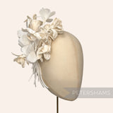 'Regina' Velvet & Organza Hydrangea Millinery Flower Mount