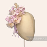 'Regina' Velvet & Organza Hydrangea Millinery Flower Mount