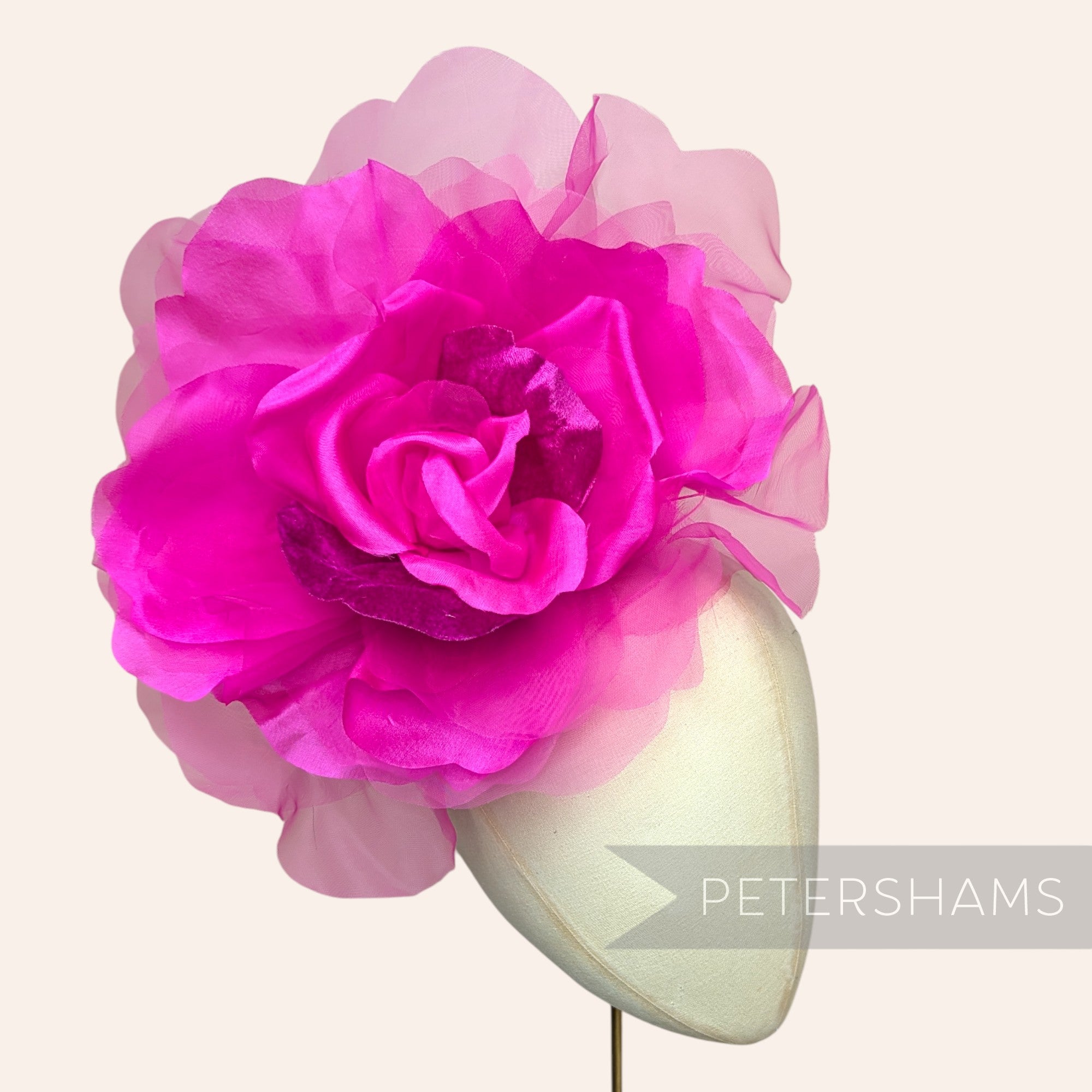 'Priscilla' Giant 25cm Velvet & Organza Millinery Flower