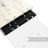 9 inch wide Pastel Dotted Veiling - 1m