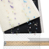 9 inch wide Pastel Dotted Veiling - 1m