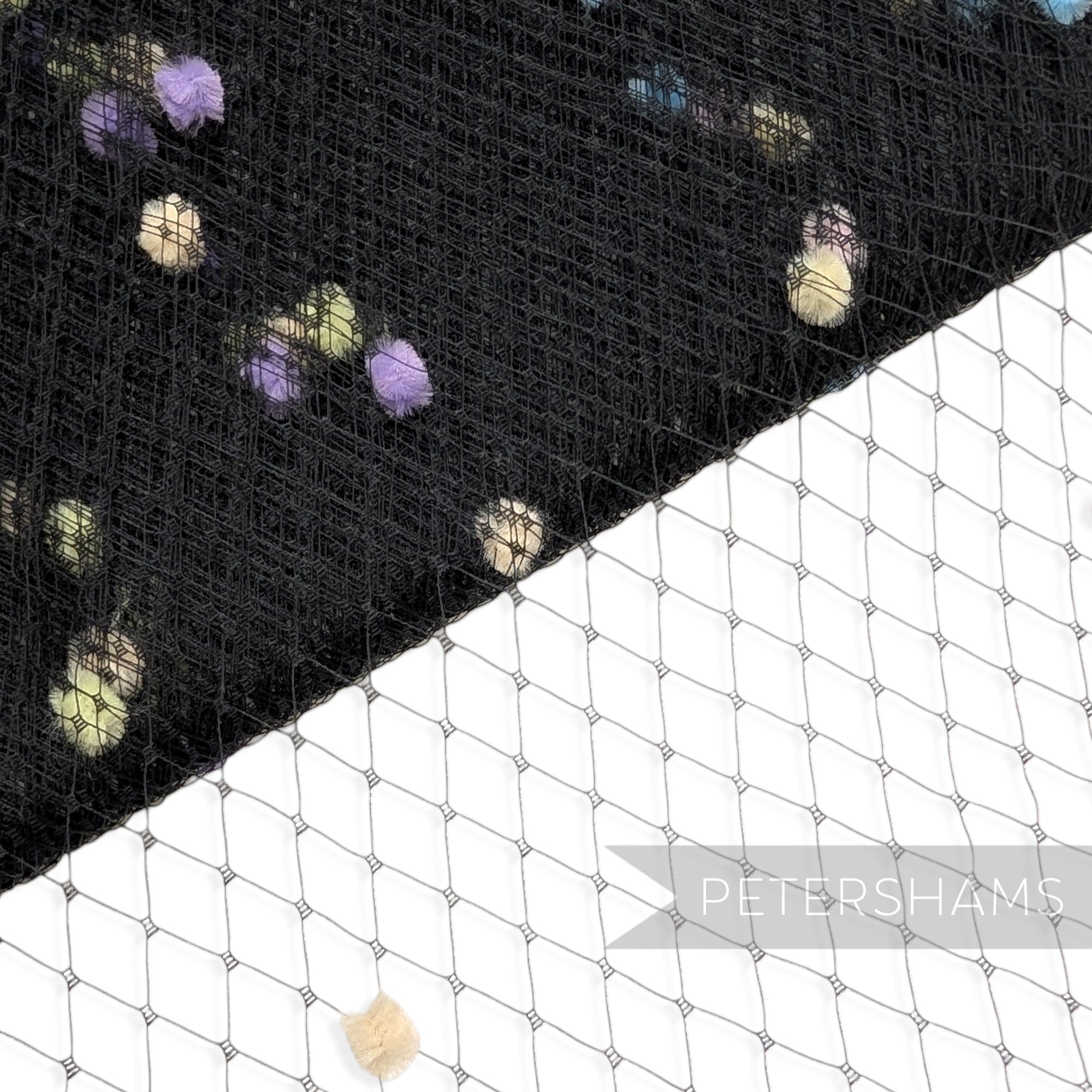 9 inch wide Pastel Dotted Veiling - 1m