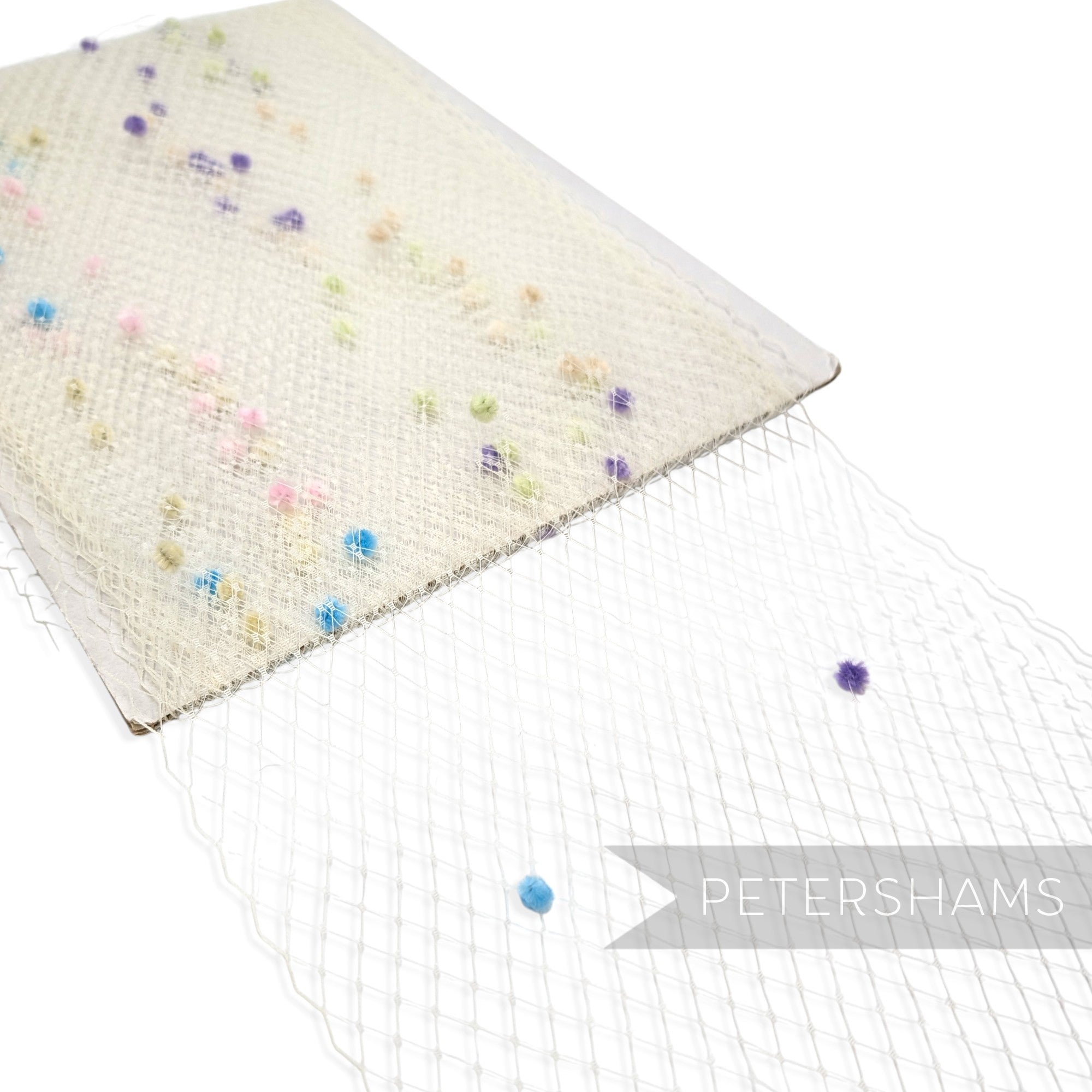 9 inch wide Pastel Dotted Veiling - 1m