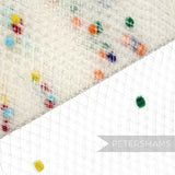 9 inch wide Rainbow Dotted Veiling - 1m