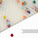 9 inch wide Rainbow Dotted Veiling - 1m
