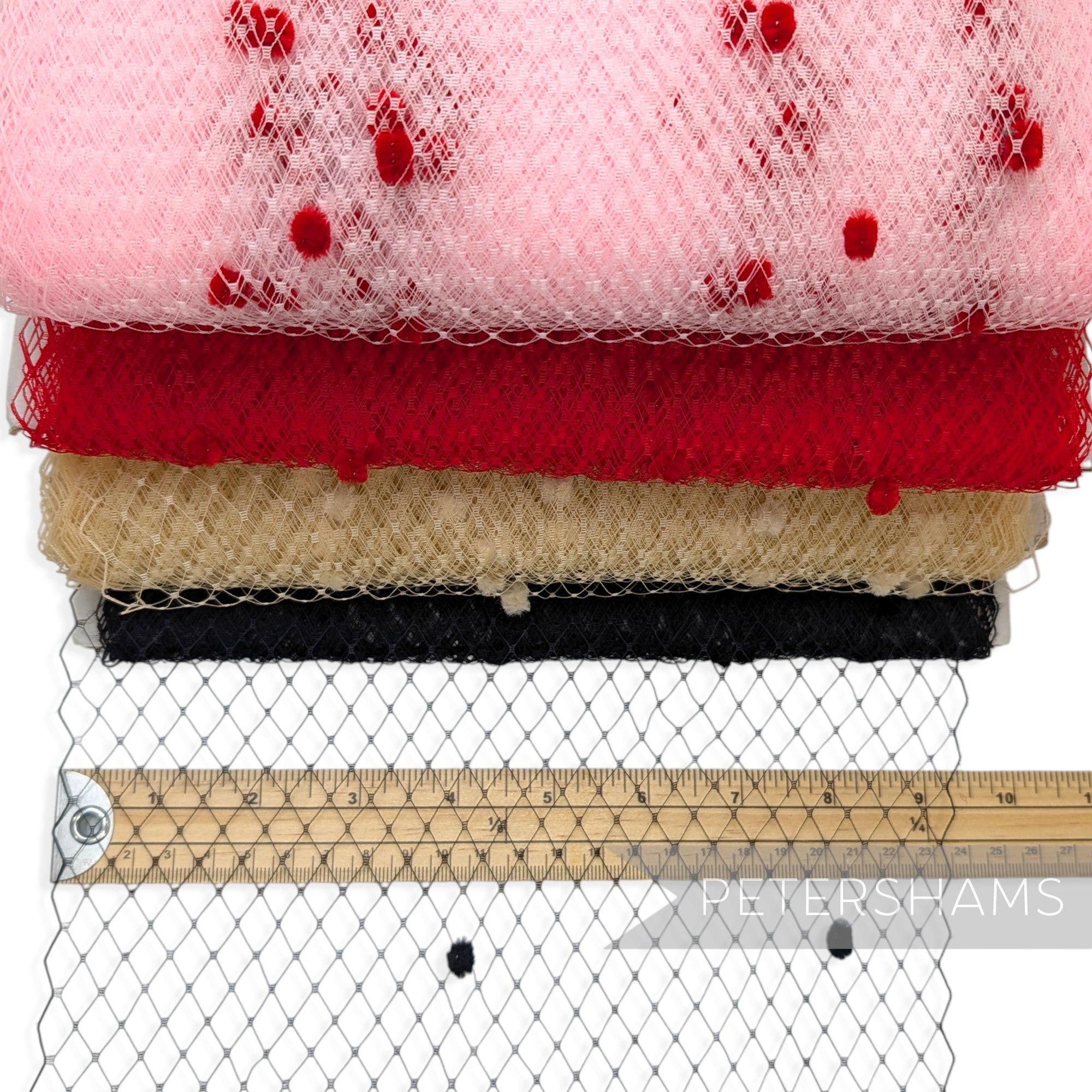 Dotted 9 Inch (23cm) Veiling - 1m