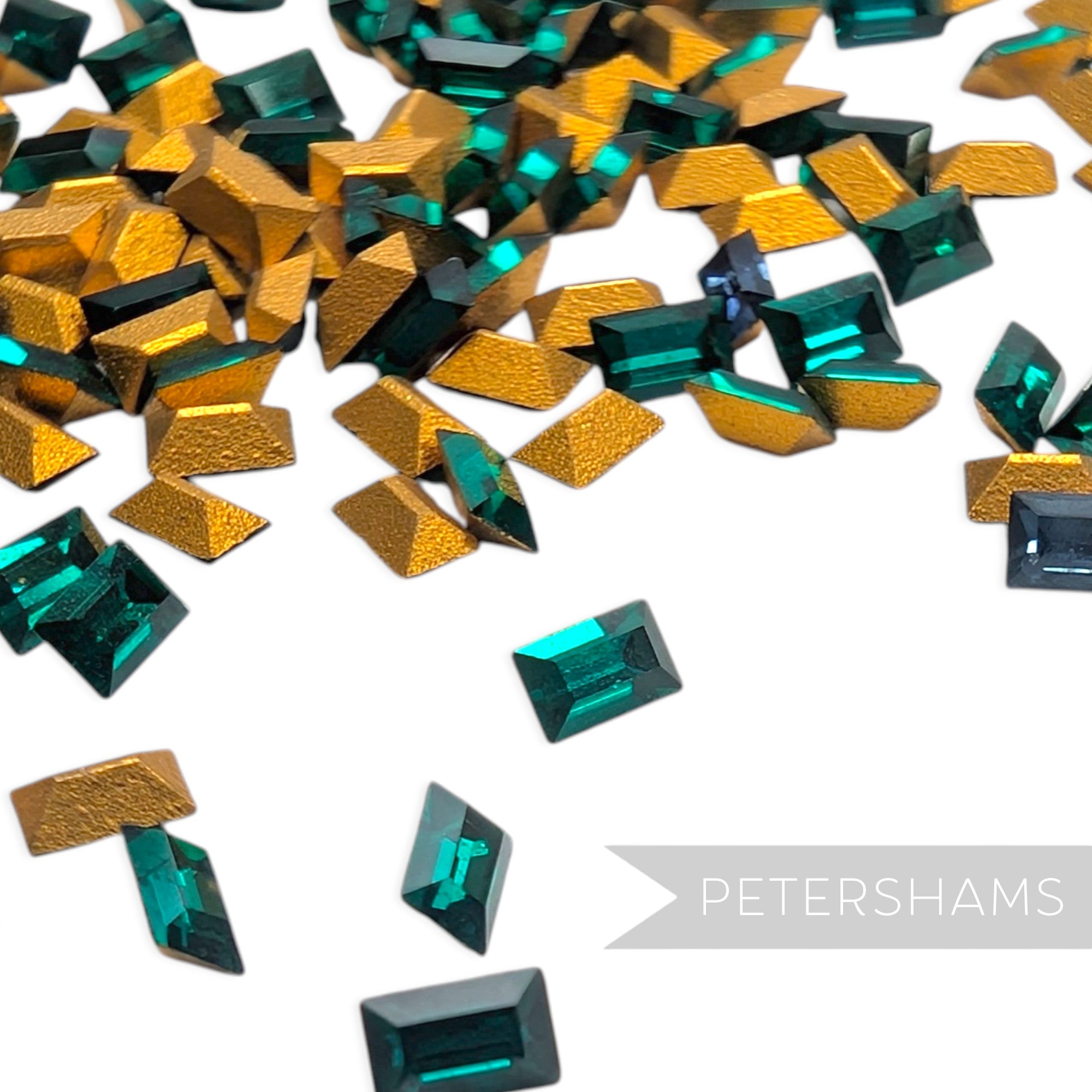 Vintage 1970/80's 3x2mm Rectangle Faceted Crystals - Approx. 144