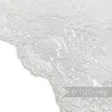 Extra Wide 25cm Scale Floral Pattern with Scalloped Edge Sheer Lace - 1m
