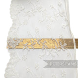 Dainty Flower Pattern 13cm Vintage 1990's Sheer Lace with Scalloped Edge - 1m