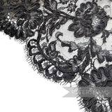 Super Wide 26cm Intricate Floral Vintage 1980's Double Scallop Edge Eyelash Lace - 1m