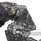 Extra Wide 24cm Beautiful Classic Floral Vintage 1980's Double Scallop Edge Lace - 1m