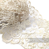 Extra Wide 24cm Beautiful Classic Floral Vintage 1980's Double Scallop Edge Lace - 1m