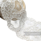 Stunning Heart Pattern Vintage 1980's Silky Corded Double Scalloped Edge Lace - 1m