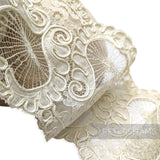 Stunning Heart Pattern Vintage 1980's Silky Corded Double Scalloped Edge Lace - 1m