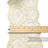 Stunning Heart Pattern Vintage 1980's Silky Corded Double Scalloped Edge Lace - 1m