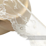 Dainty Flower Pattern 65mm Vintage 1990's Sheer Lace with Scalloped Edge - 1m