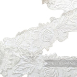 Classic Flower Vintage 1980/90's French 9cm Sheer Embroidered Lace - 1m