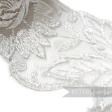 Classic Flower Vintage 1980/90's French 9cm Sheer Embroidered Lace - 1m