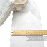 Extra Wide 20cm Lattice Floral Pattern with Scalloped Edge Sheer Lace - 1m