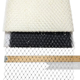 12" wide English Merry Widow Hat Veiling with Pearls - 1m