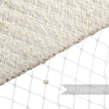 12" wide English Merry Widow Hat Veiling with Pearls - 1m