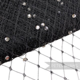 Diamante English Merry Widow Veiling, 30cm (12") Wide - 1m