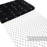 Diamante English Merry Widow Veiling, 30cm (12") Wide - 1m