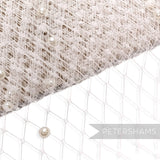 9" (23cm) Wide Ivory Pearl Embellished Veiling - 1m