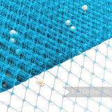 9" (23cm) Wide Ivory Pearl Embellished Veiling - 1m