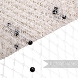 9" (23cm) Wide Black Pearl Embellished Veiling - 1m