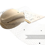 9" (23cm) Wide Black Pearl Embellished Veiling - 1m