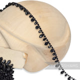 Vintage 1960's Pointed Acrylic Bead Drop Trim - 1m