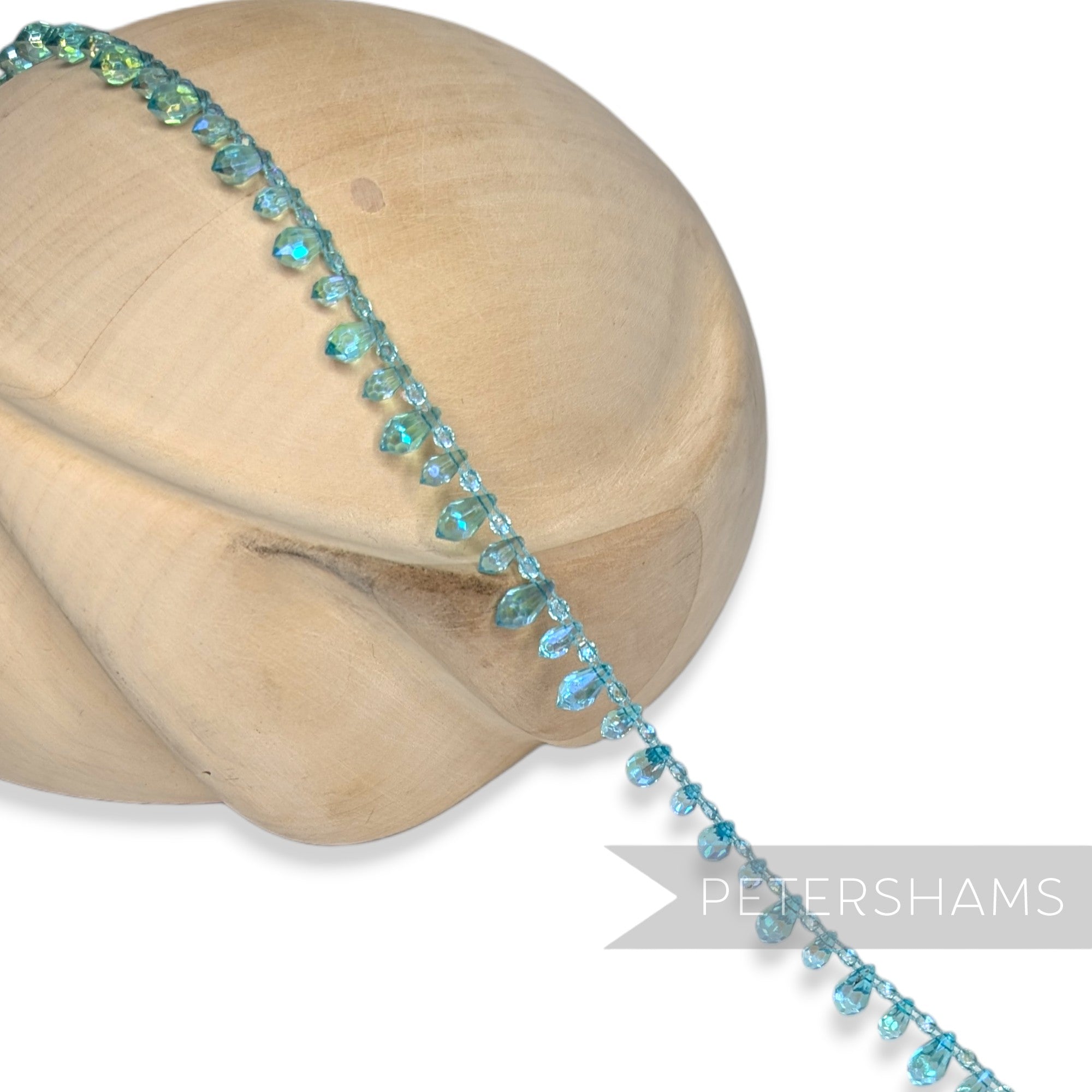 Vintage 1960's Pointed Acrylic Bead Drop Trim - 1m