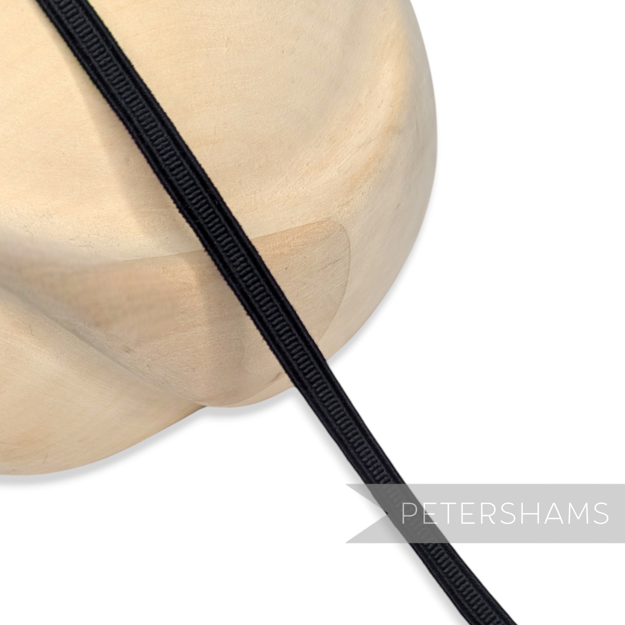 Vintage 1980/90's Fine Black Rayon Trim - 1m