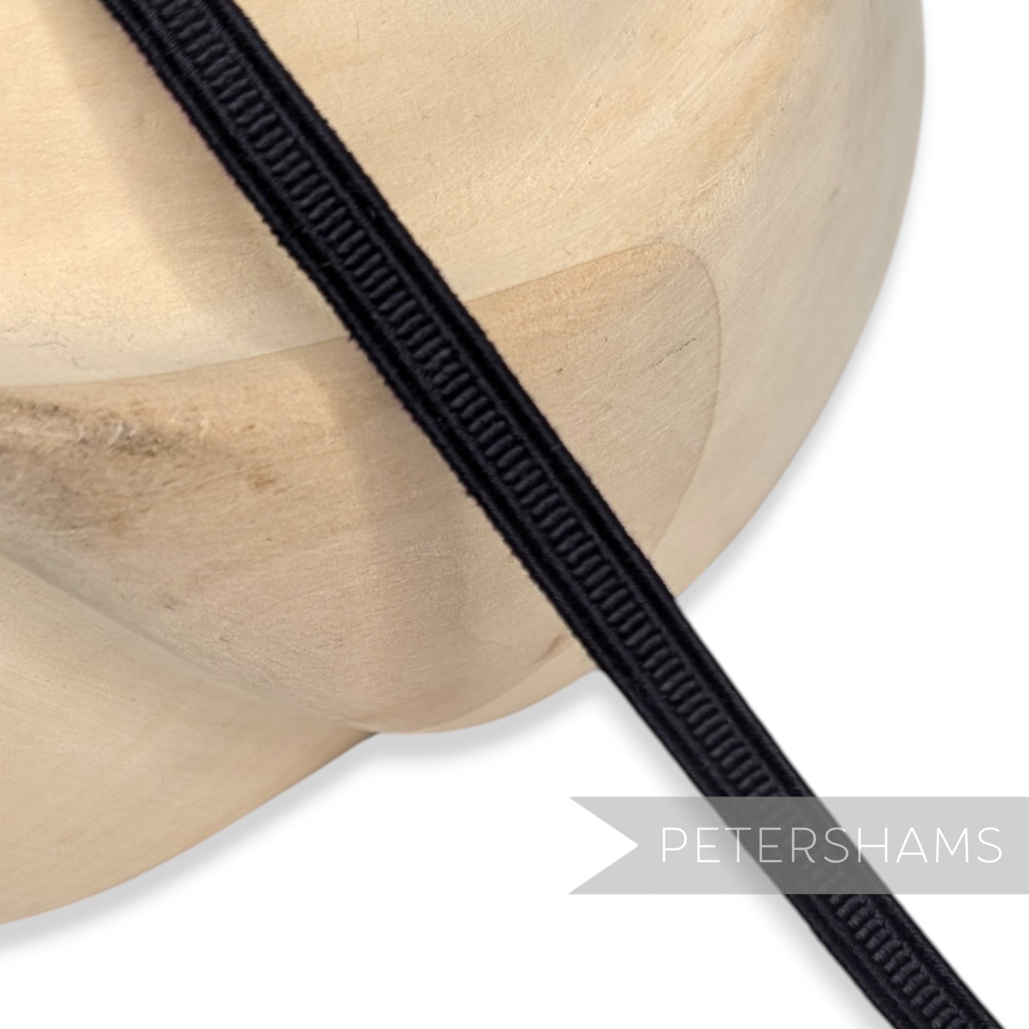 Vintage 1980/90's Fine Black Rayon Trim - 1m