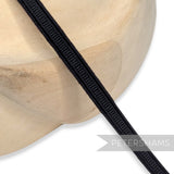 Vintage 1980/90's Fine Black Rayon Trim - 1m