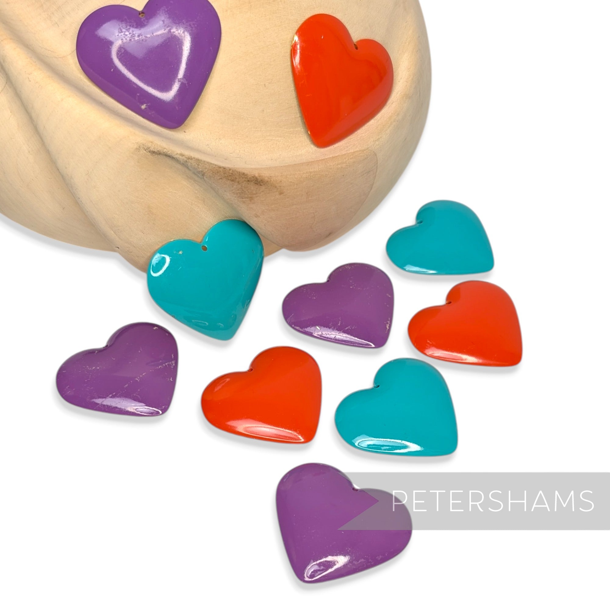 Colourful Metal Heart Shapes - 10 Pieces – Petershams Millinery Supplies