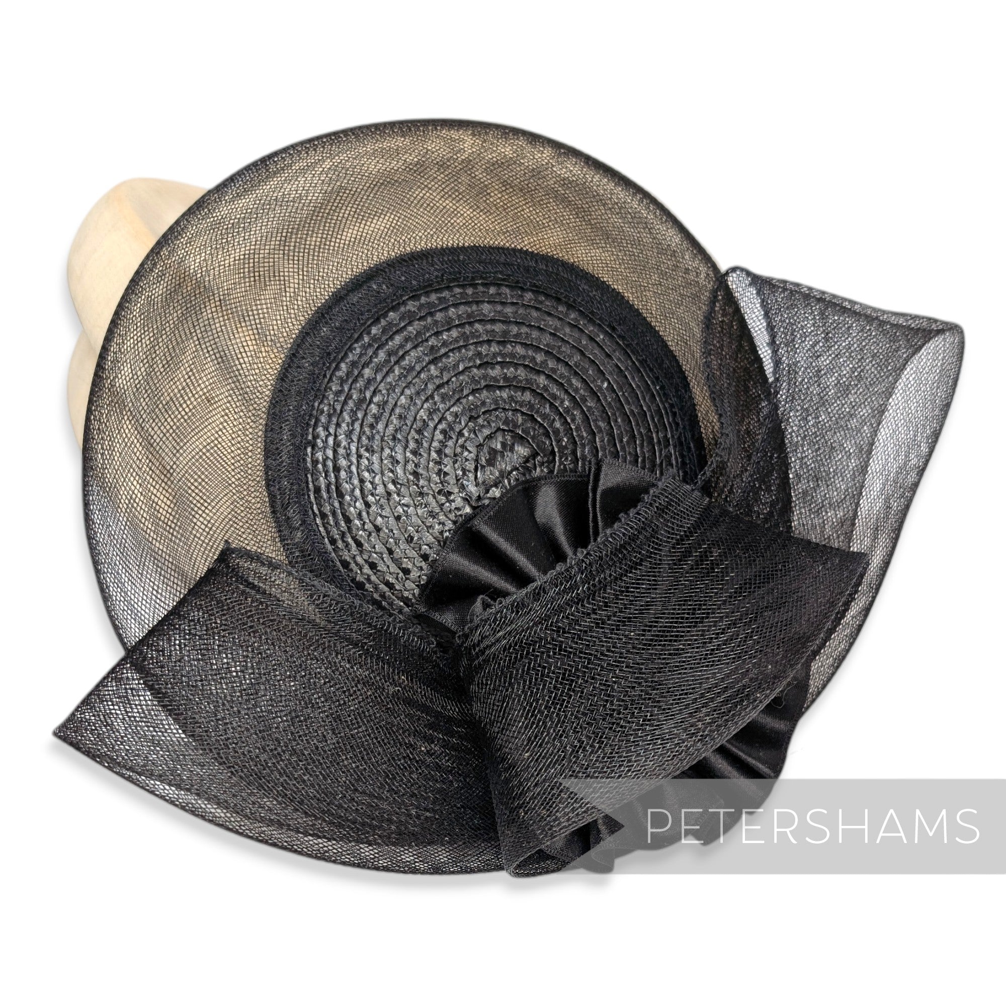 Ready-To-Wear Crin and Polybraid Fascinator with Bow