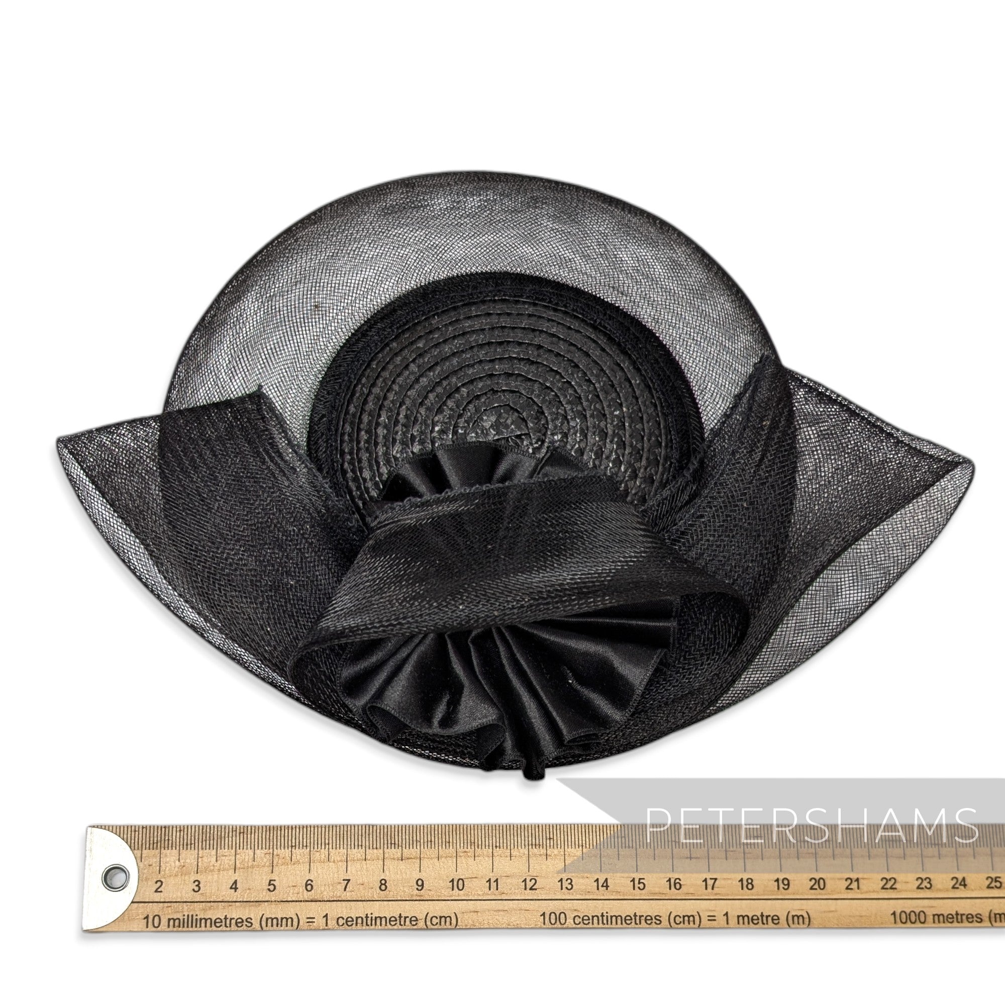 Ready-To-Wear Crin and Polybraid Fascinator with Bow