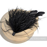 Ostrich & Stripped Coque Feather Mount
