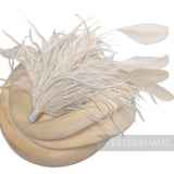 Ostrich & Stripped Coque Feather Mount
