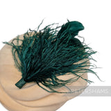 Ostrich & Stripped Coque Feather Mount