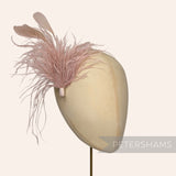 Ostrich & Stripped Coque Feather Mount
