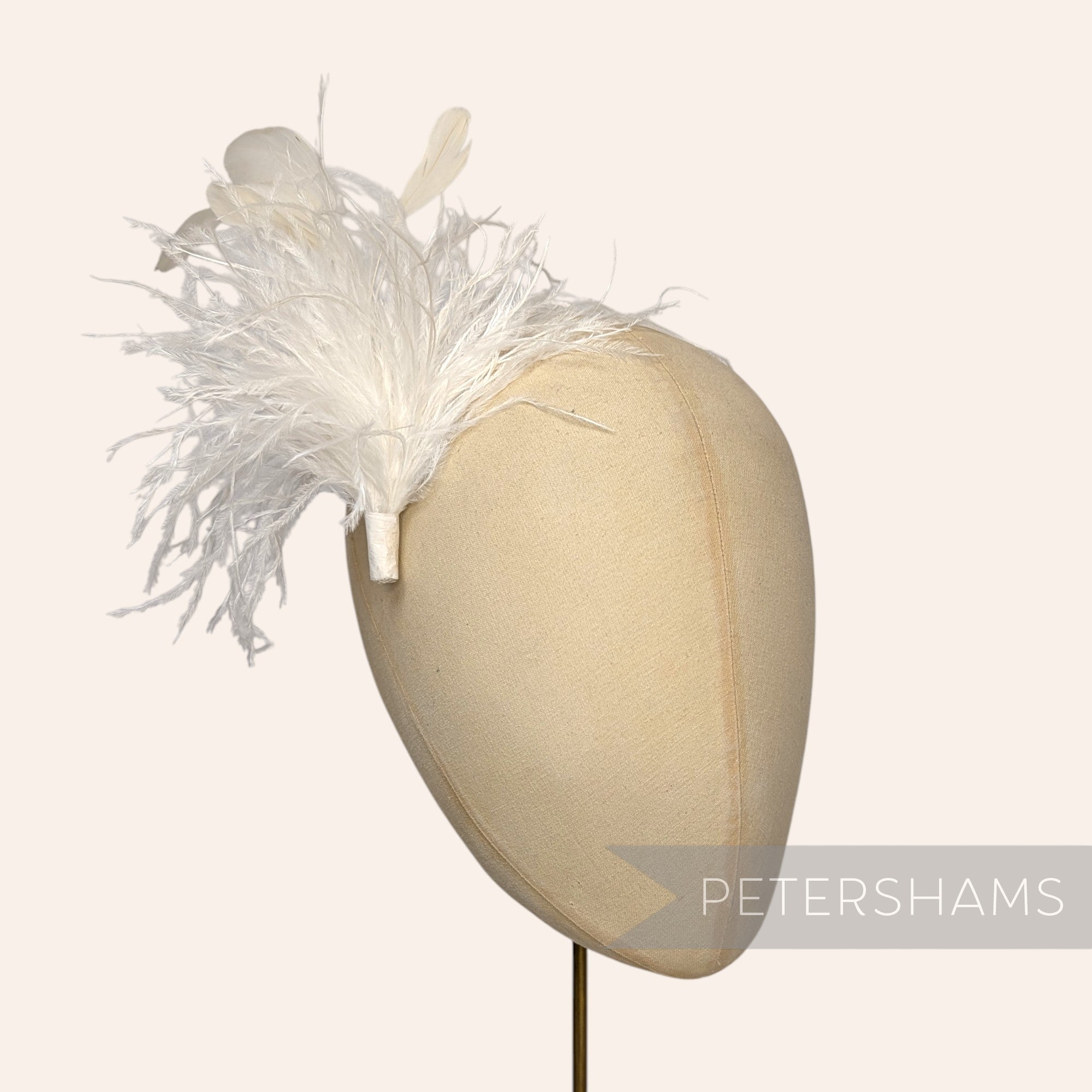 Ostrich & Stripped Coque Feather Mount