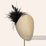 Ostrich & Stripped Coque Feather Mount